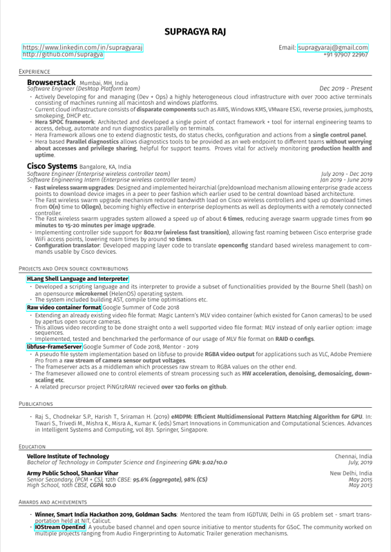 ResumeTEX preview