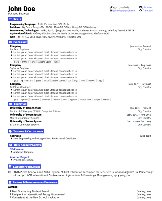 Se Resume preview