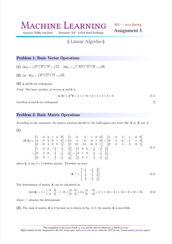 SEU ML Assign preview