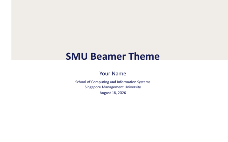 Smu Beamer preview