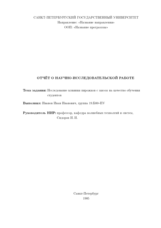 Spbu Research Work preview