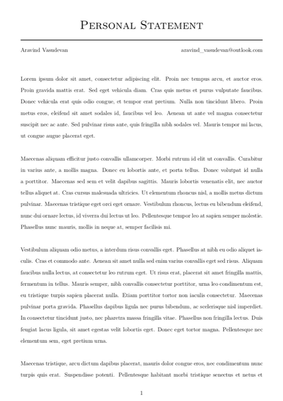 Statement Of Purpose preview