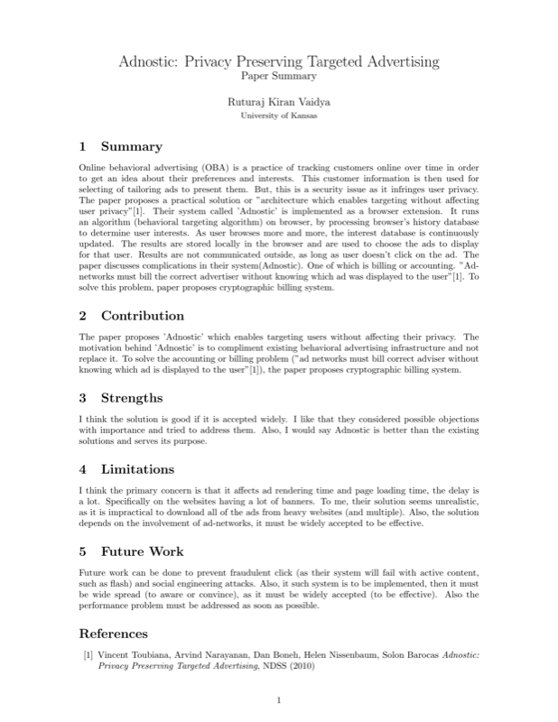 Summary Report Assignment preview