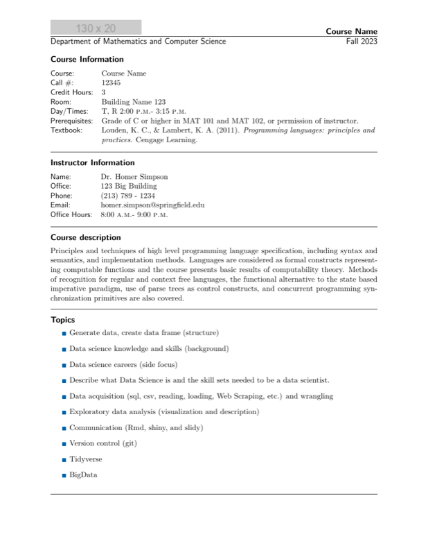 Syllabus preview