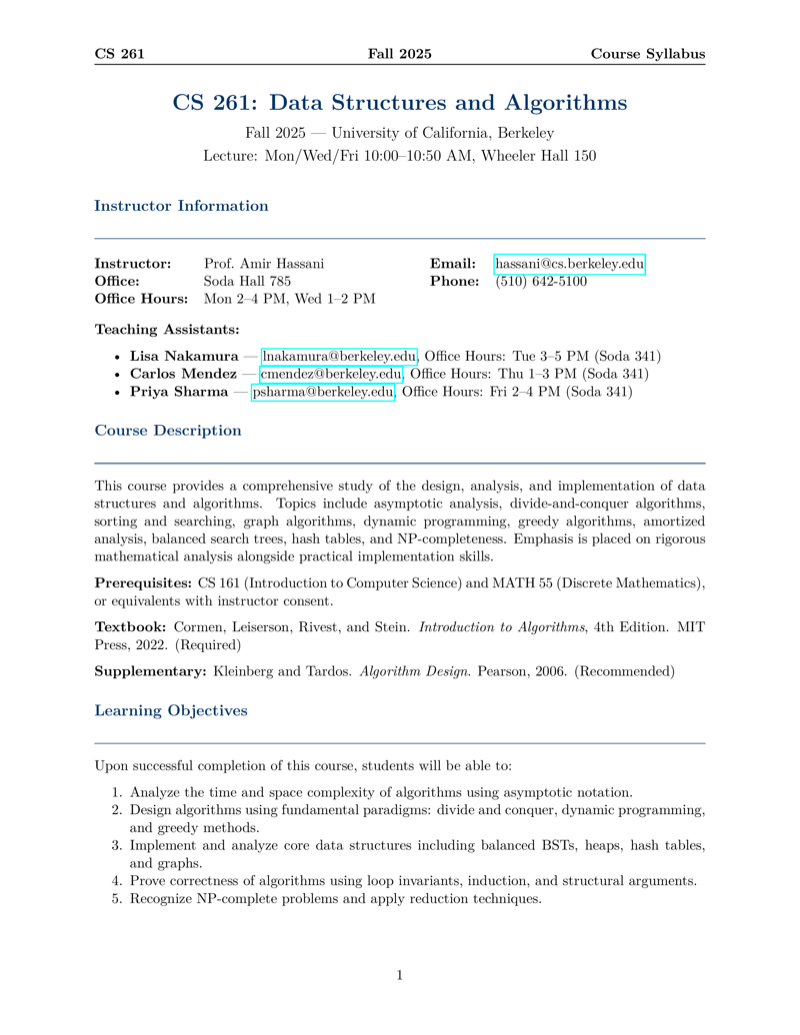Course Syllabus preview