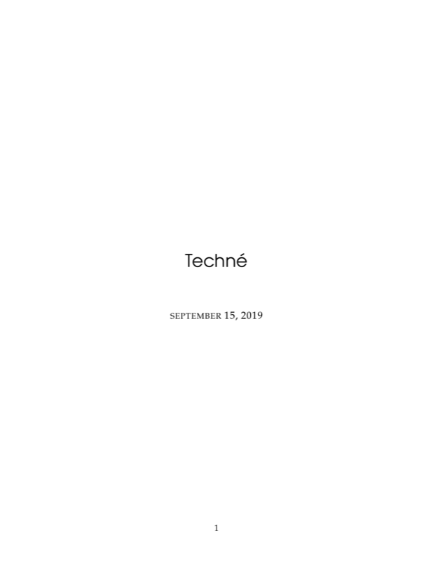 Techne preview