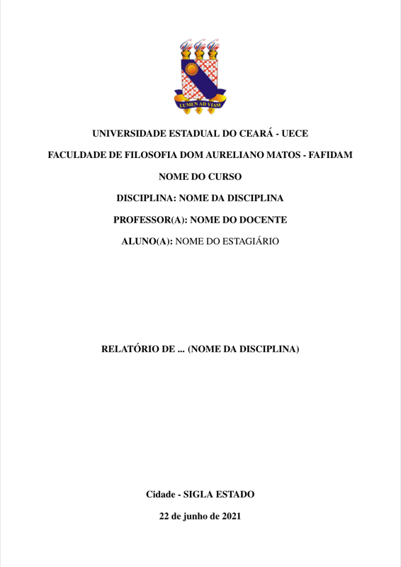 Relatorio Estagio UECE FAFIDAM preview
