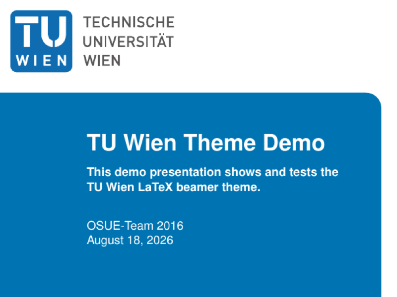 Tuw Beamer Theme preview