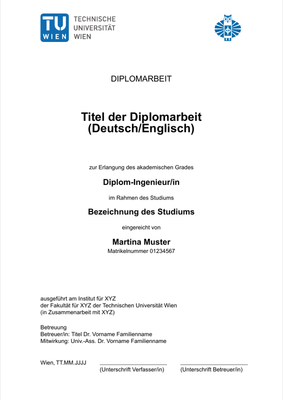 Tuwien Thesis Coverpage preview