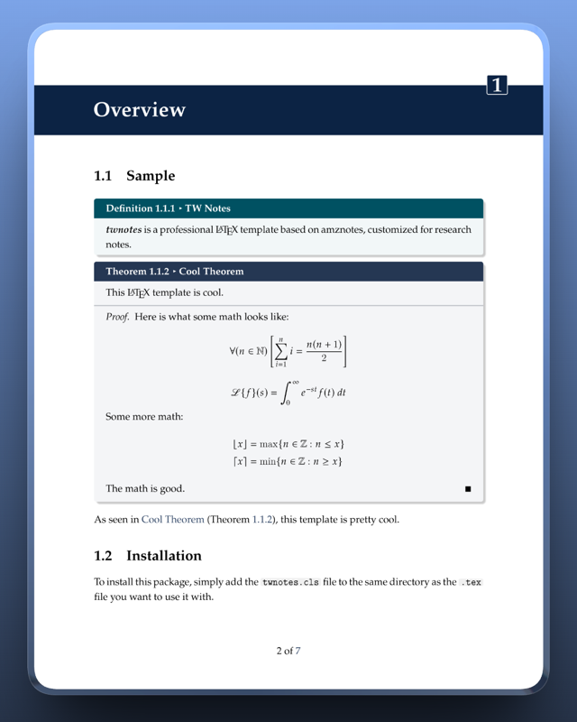 TWNotes preview