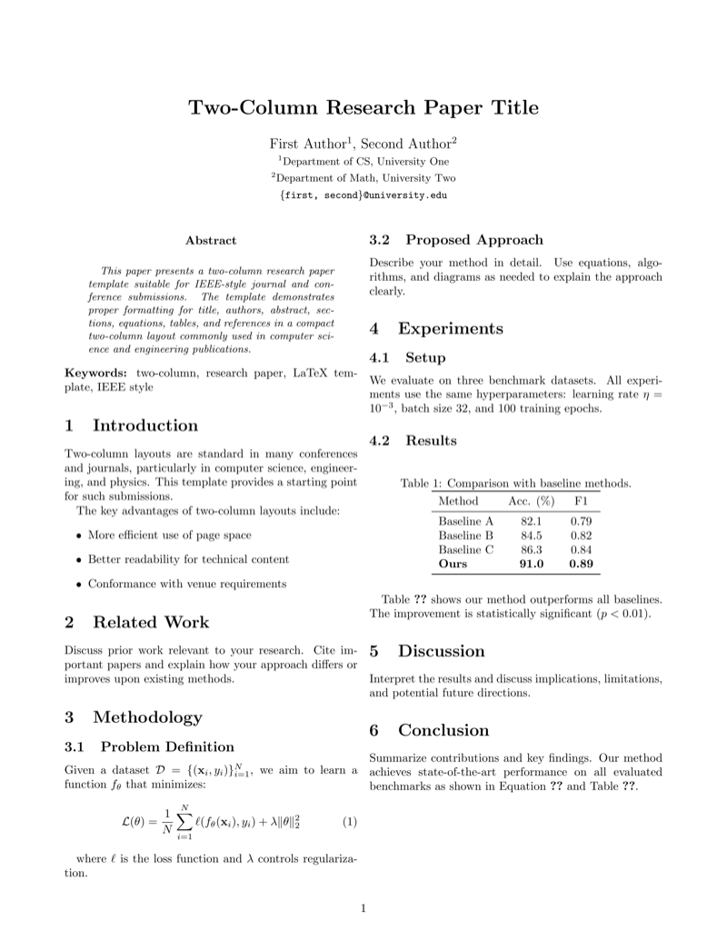 Two-Column Research Paper preview