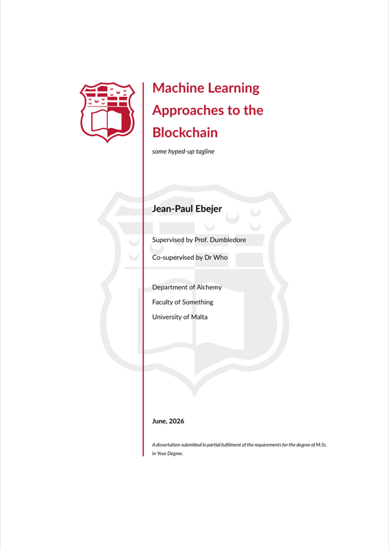 University Of Malta Dissertation preview