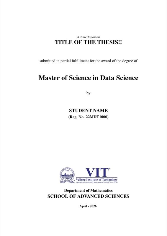 VIT Masters Thesis preview