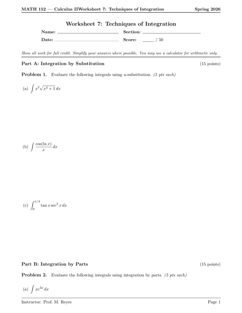 Worksheet preview