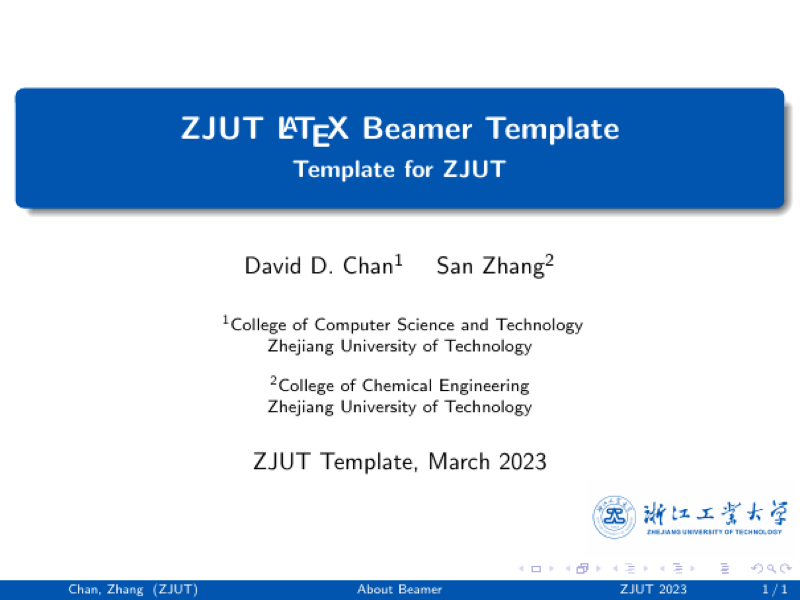 ZJUT Beamer preview