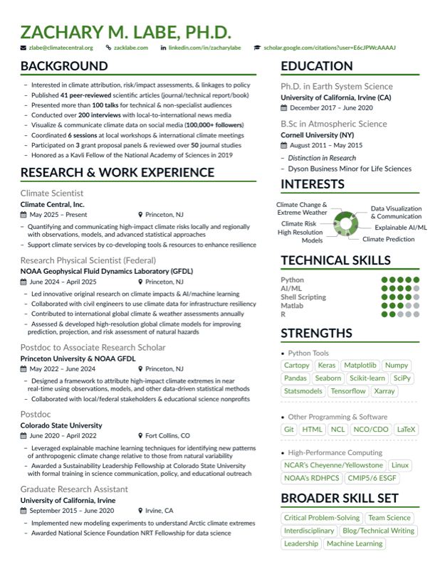 ZLabe Resume preview